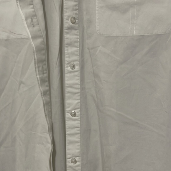 TORY BURCH WOMEN'S ALLISON POPLIN WHITE BUTTON DOWN TOP - Picture 13 of 15